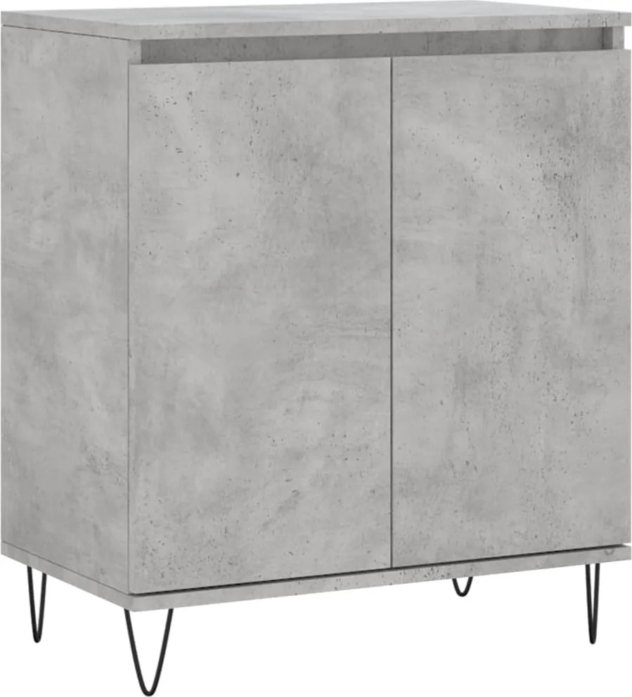 vidaXL betonszürke szerelt fa tálalószekrény 60 x 35 x 70 cm