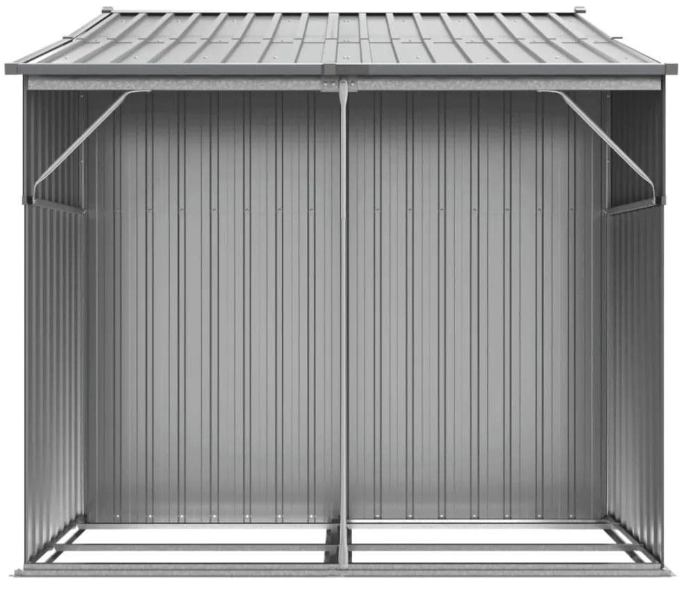 szürke horganyzott acél kerti fészer 277 x 192,5 x 179 cm
