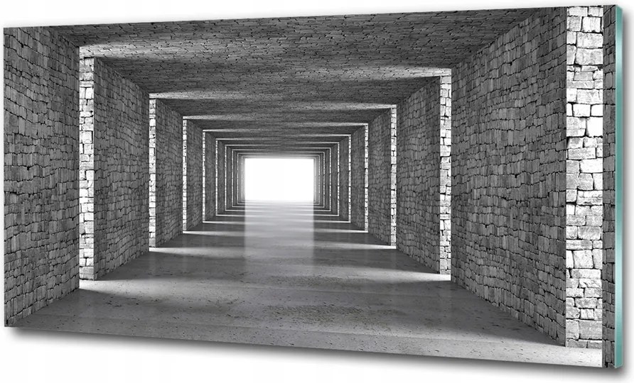 Fotó kép edzett üveg Alagút tégla 125x50