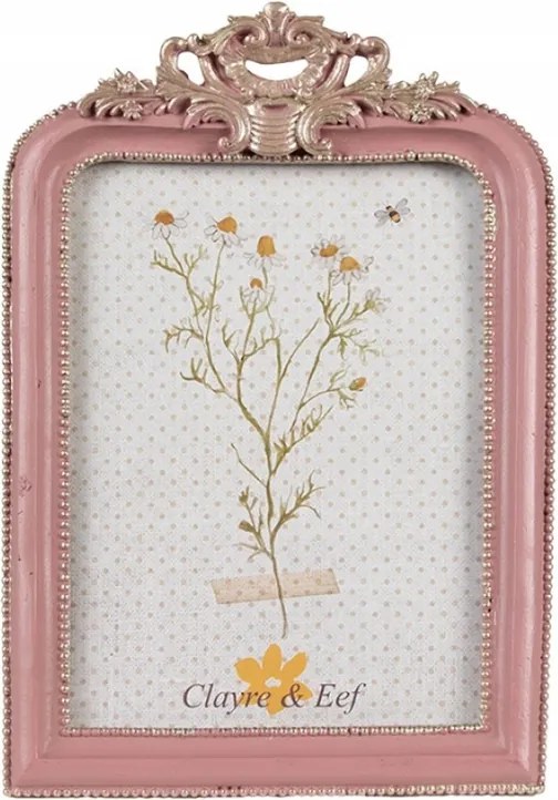 Rúzs képkeret dombornyomott Jos applikációval a méretezett fotóhoz