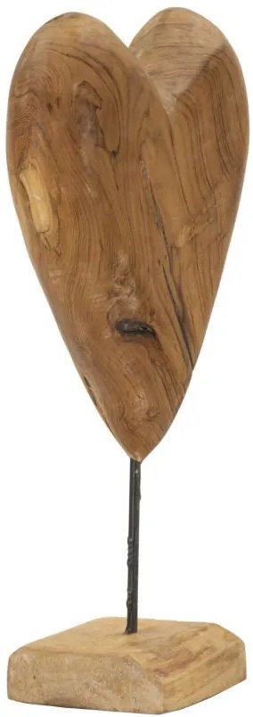 Dobu szobor teak 25x12x45cm