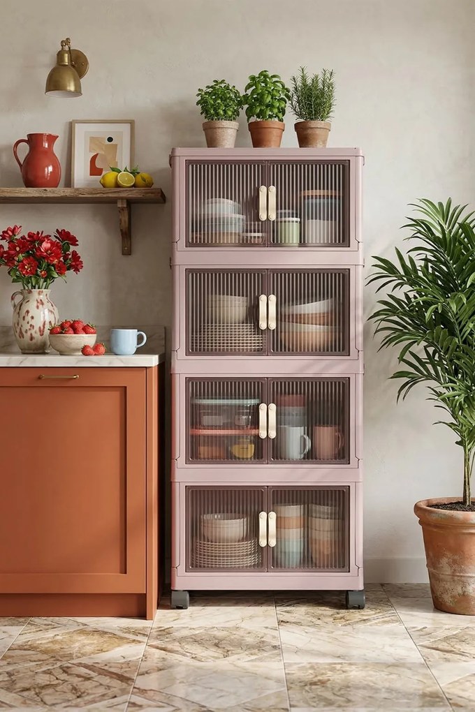 Lavine konyhaszekrény, púder, 56 cm