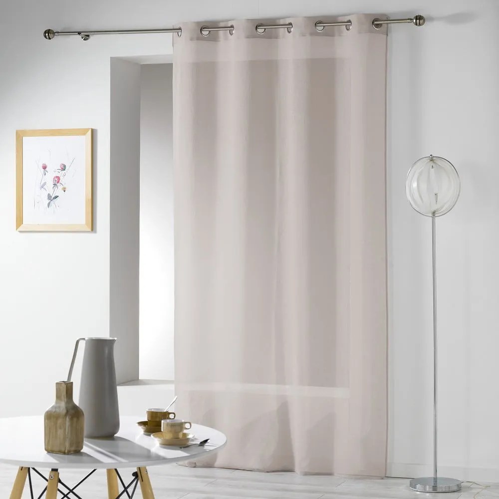 Barna átlátszó függöny 140x240 cm Telma – douceur d'intérieur
