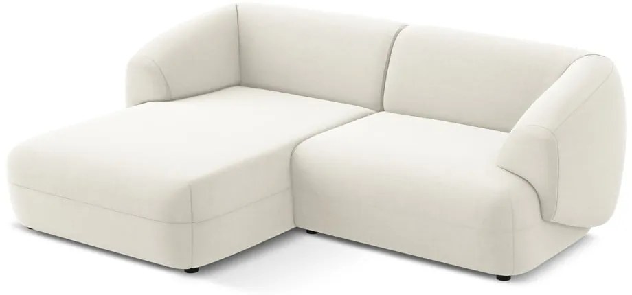 Fehér bársony sarokkanapé (bal oldali) Moana – Makamii