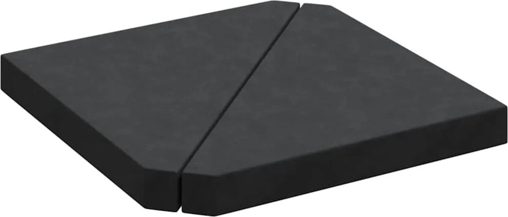vidaXL Esernyősúlytányérok 2 db fekete gránit háromszög 14 kg
