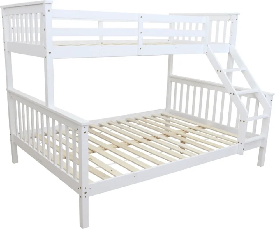 Emeletes, kinyitható ágy , fehér, BAGIRA