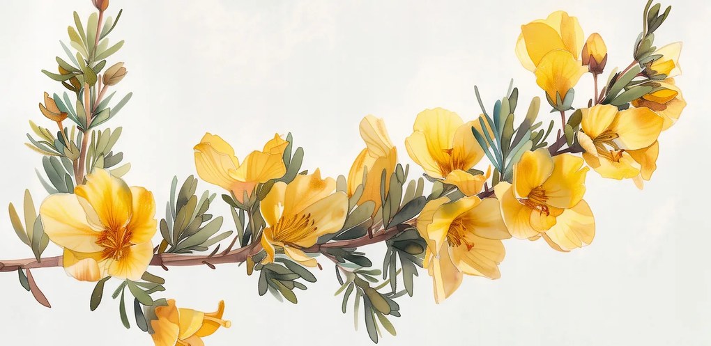 Poszter 91,3x44,5cm Sárga virágok