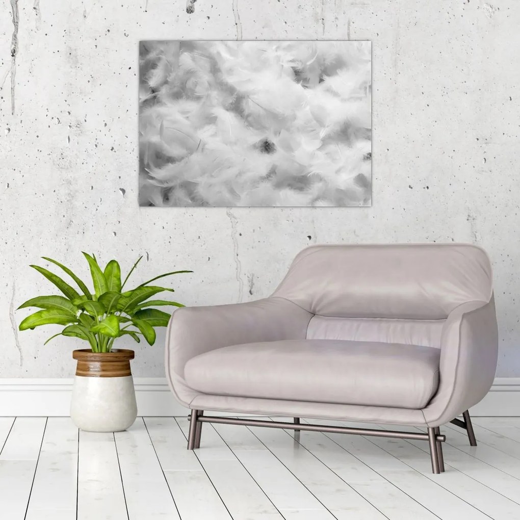 Kép - Színű tollfelhők (70x50 cm)
