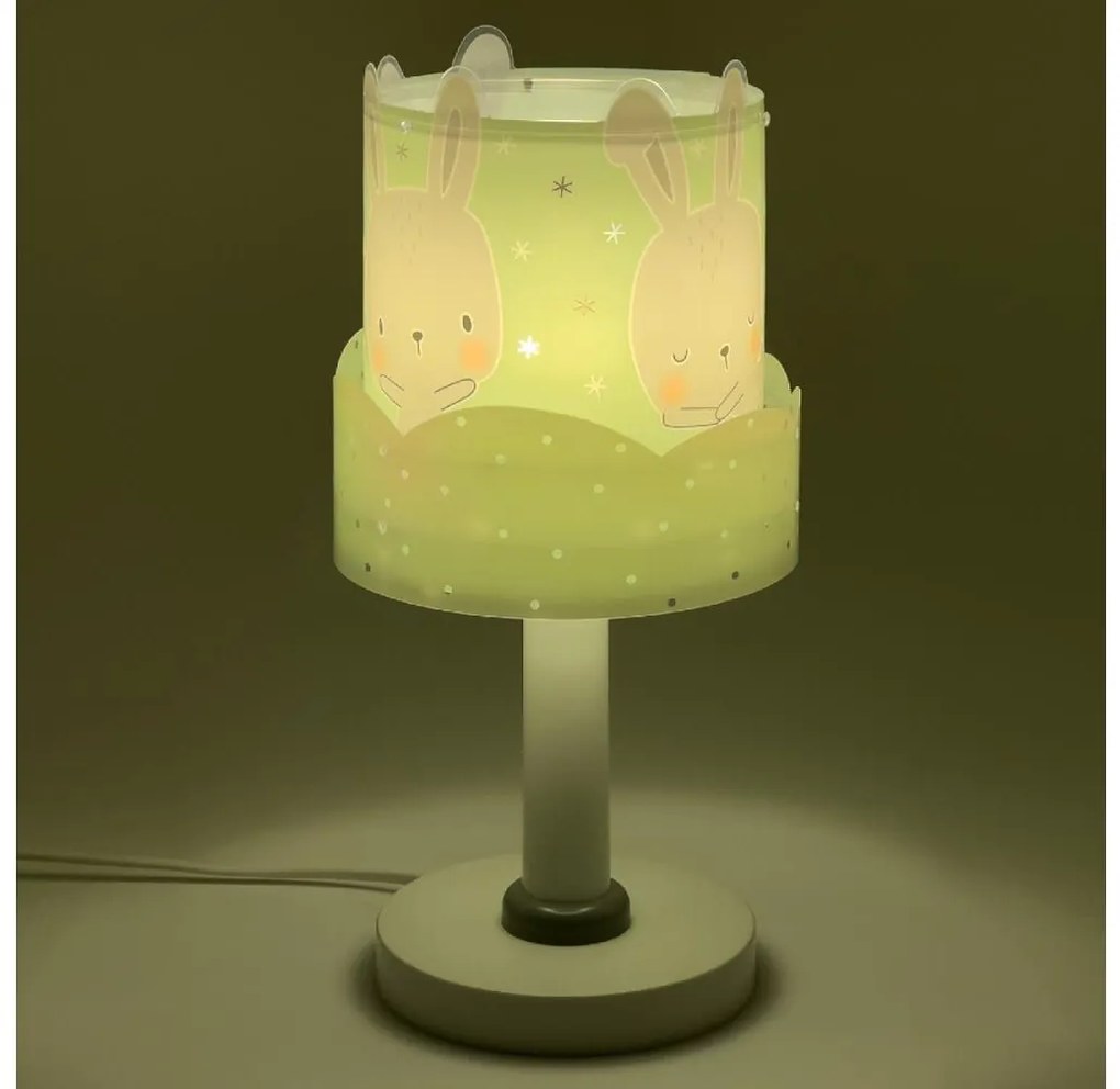Dalber 61151H - Gyermeklámpa BUNNY 1xE14/40W/230V zöld