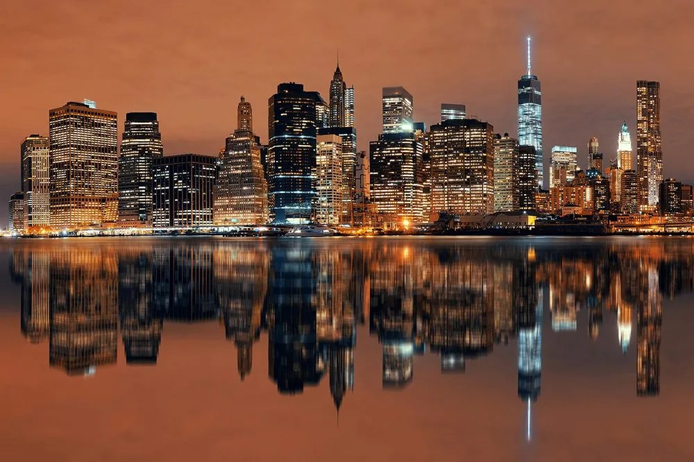 Fototapeta Manhattan tükröződése a vízben