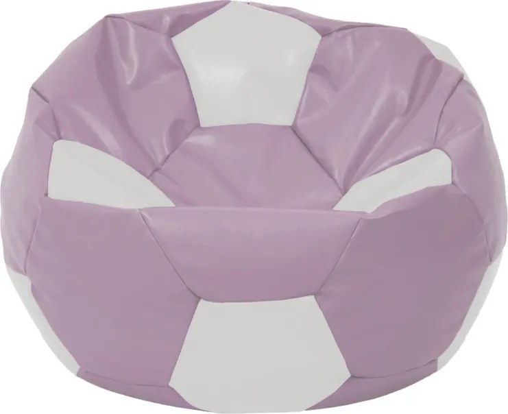 Mondo Ball babzsákfotel - műbőr - lila/fehér - 170 liter