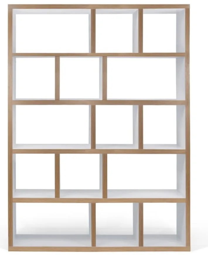 Fehér-natúr színű könyvespolc 150x198 cm Berlin – TemaHome