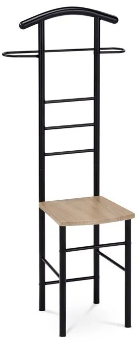 Fekete szobainas sonoma tölgy dekorral, 90 kg terhelhetőséggel – 81870