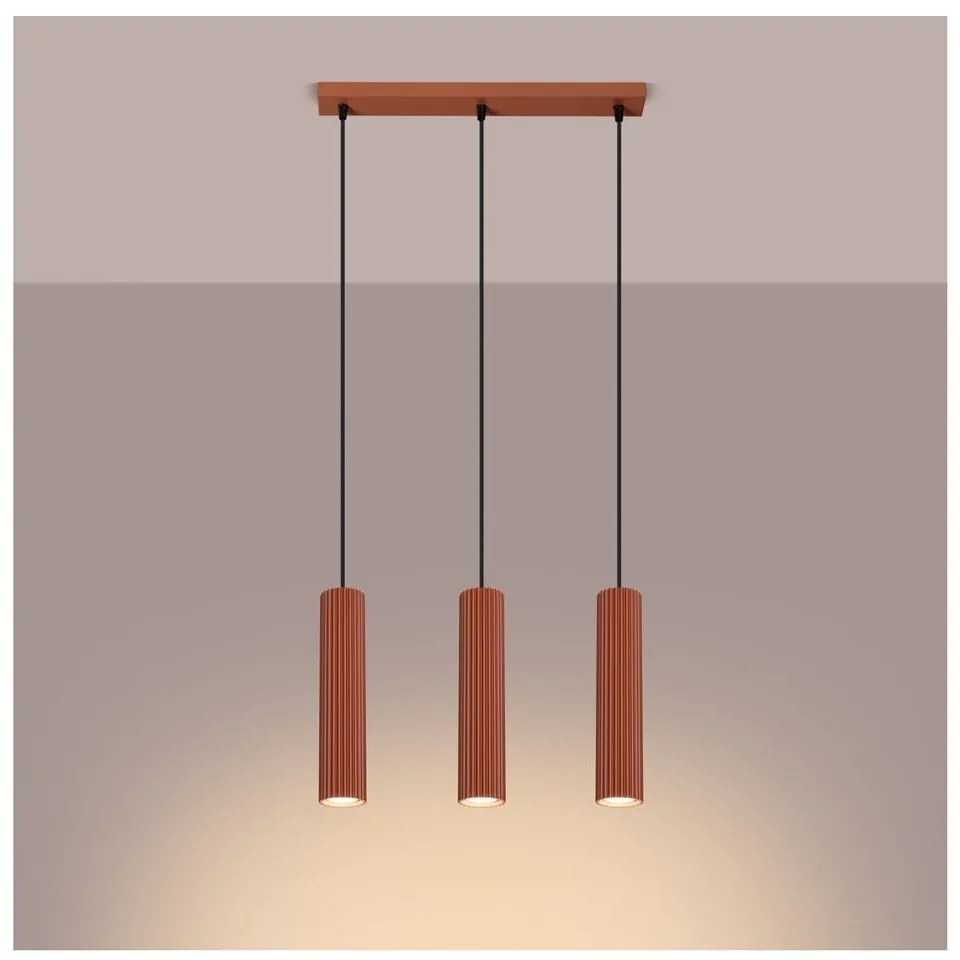 Téglavörös függőlámpa Gleam – Sollux