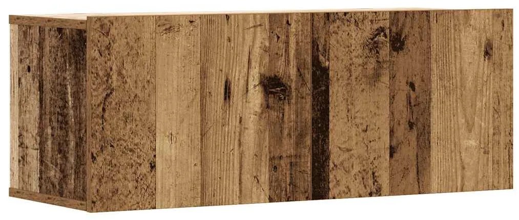 5 részes antik fa színű szerelt fa fali TV-szekrényszett