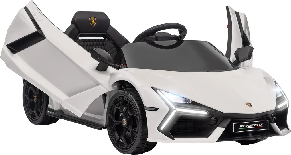 AIYAPLAY Elektromos Autó Gyerekeknek 3-5 Éveseknek 12V Engedéllyel Rendelkező Lamborghini Revuelto 3-5km/h Elektromos Gyerekautó Pillangó Ajtókkal, 2