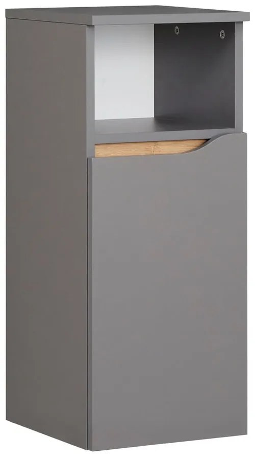 Szürke alacsony fürdőszoba szekrény 30x72 cm Set 357 - Pelipal