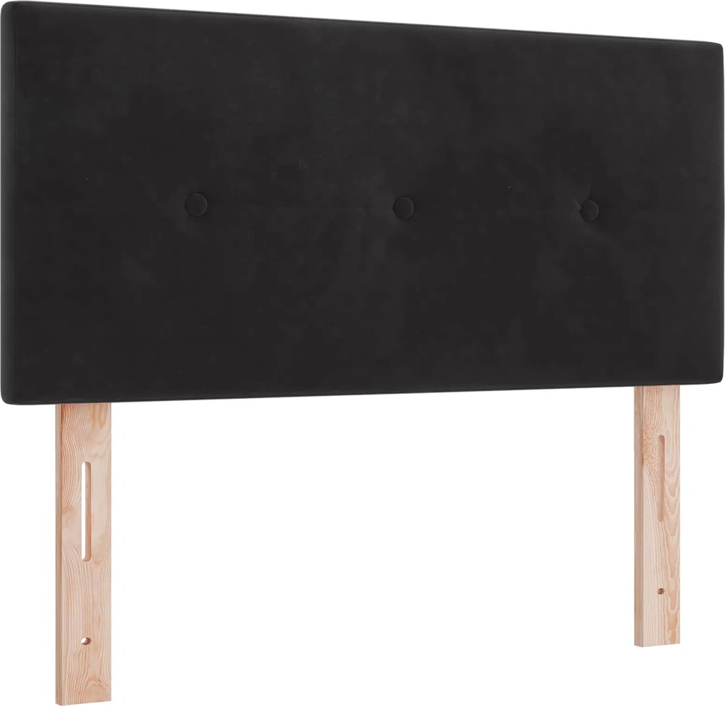 vidaXL LED ágytámla LED -es lámpákkal Fekete 80 cm Poliészter