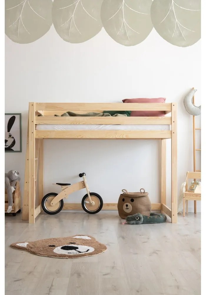 Magasított fenyőfa gyerekágy 90x200 cm CLPBA - Adeko