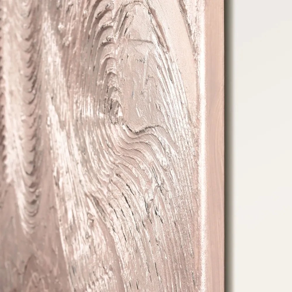 Kézzel festett kép 88x118 cm Metallic Rose – Malerifabrikken