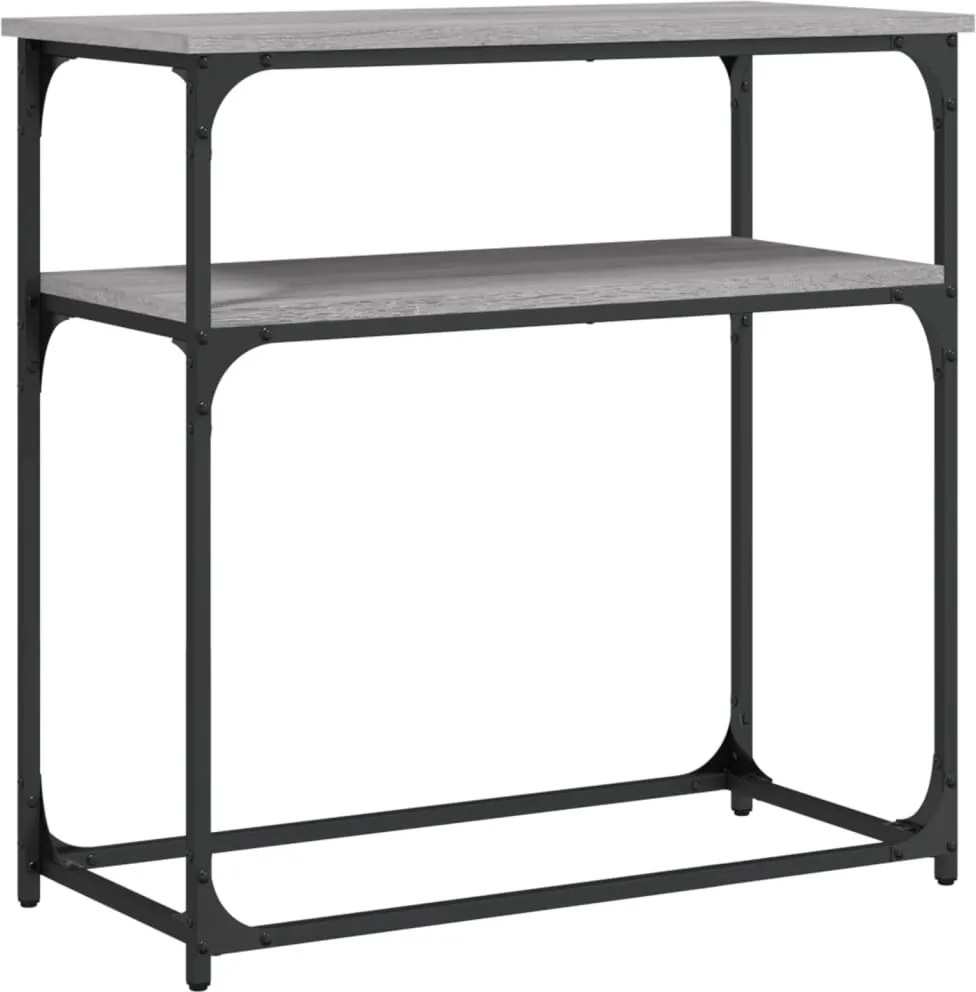 vidaXL szürke sonoma színű szerelt fa konzolasztal 75x35,5x75 cm