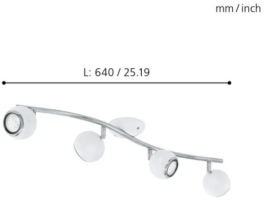 EGLO 31004 - BIMEDA LED-es spotlámpa 4xGU10/3W LED