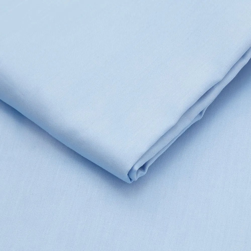 Világoskék kétszemélyes pamut-szatén ágyneműhuzat 200x200 cm – Mijolnir