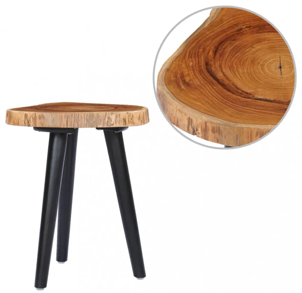 vidaXL tömör tíkfa dohányzóasztal 40 x 45 cm