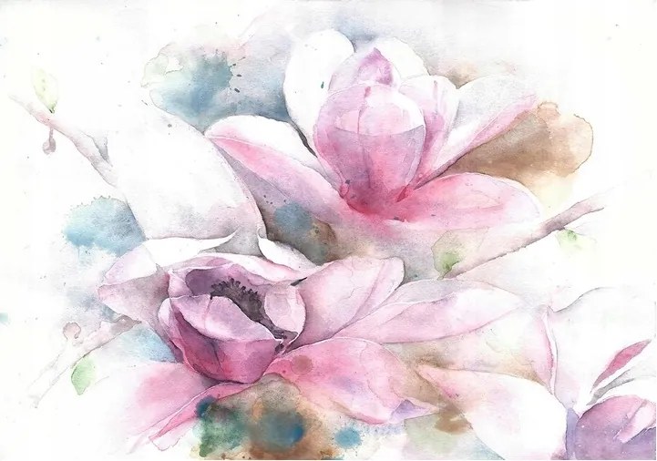 Hálószoba Fotótapéta Pasztell Virágok Flizelin Falon 254x184