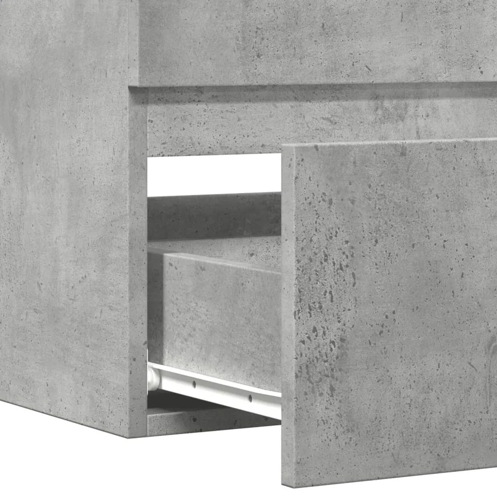 betonszürke szerelt fa mosdószekrény 90 x 38,5 x 45 cm