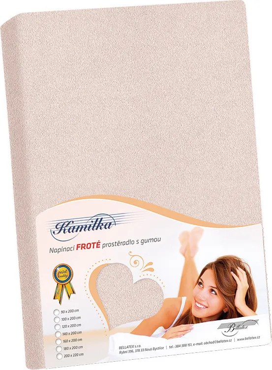 Bellatex frotté lepedő púderrózsaszín, 120 x 200 cm