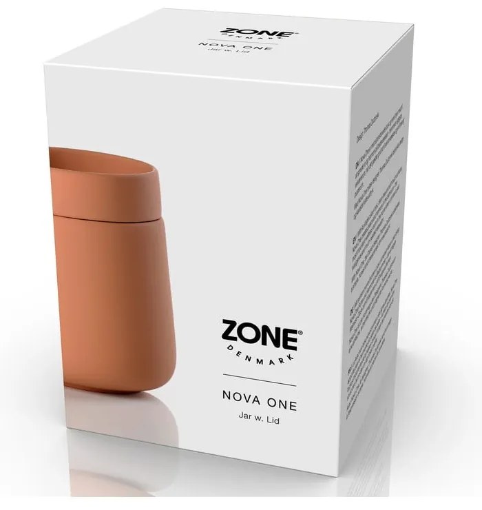 Narancssárga agyagkerámia fürdőszobai rendszerező vattakorongokhoz Nova One – Zone