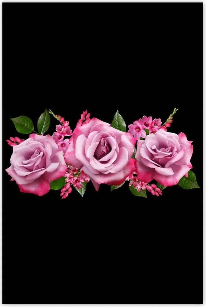 Poszterek 80x120 Rózsaszín rózsák anyukáknak