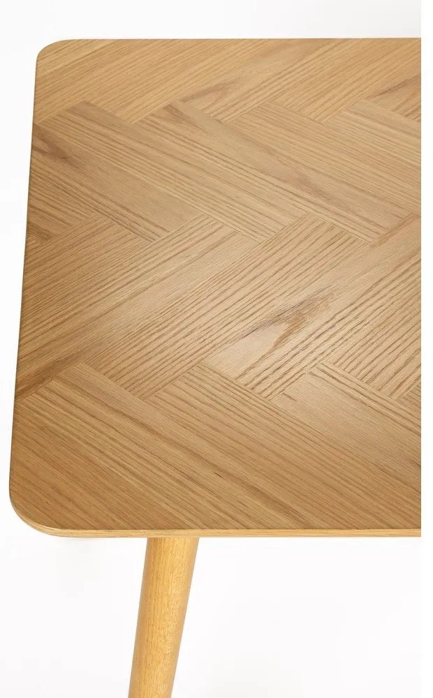 Étkezőasztal tölgyfa dekorral 90x180 cm Fabio – White Label
