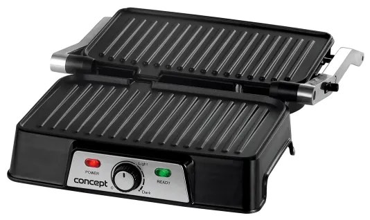 Concept ge2005 - Kontakt grill 1500W/230V rozsdamentes/fekete