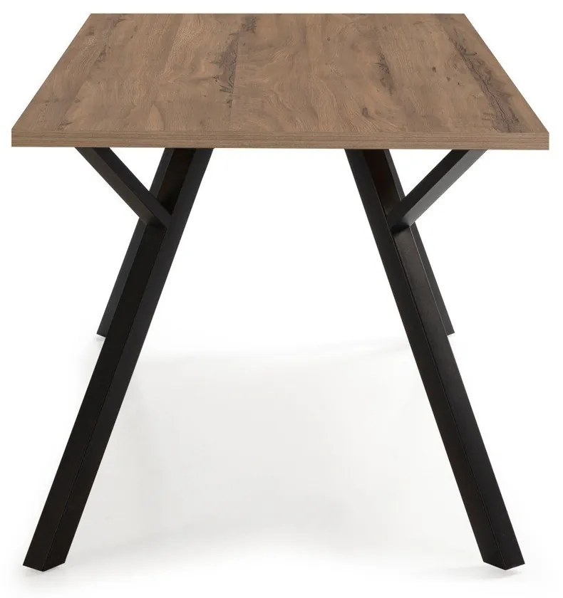 Étkezőasztal diófa dekoros asztallappal 90x160 cm Paola – Marckeric