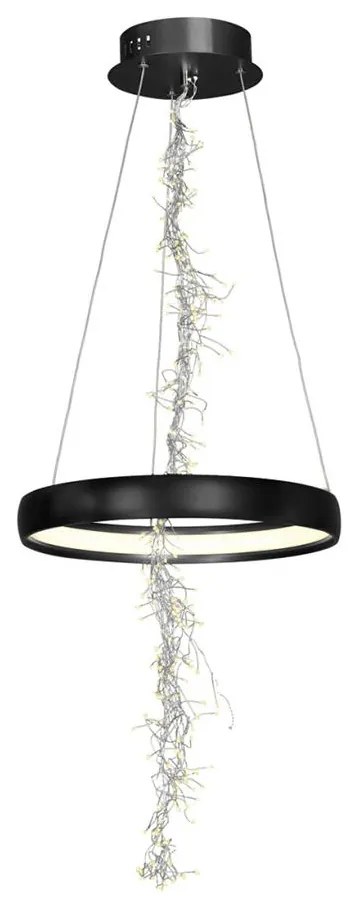 LED Csillár zsinóron SPARK LED/35W/230V fekete