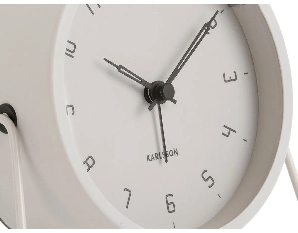 Karlsson 5952WG design ébresztőóra 13 cm, szürke