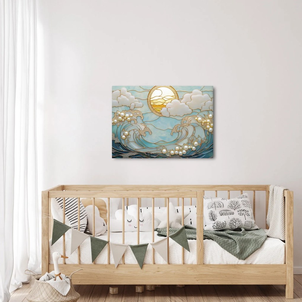 Kép - 3D gyöngyök az óceánban (70x50 cm)