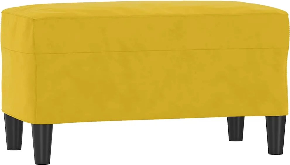 vidaXL sárga bársony pad 70x35x41 cm