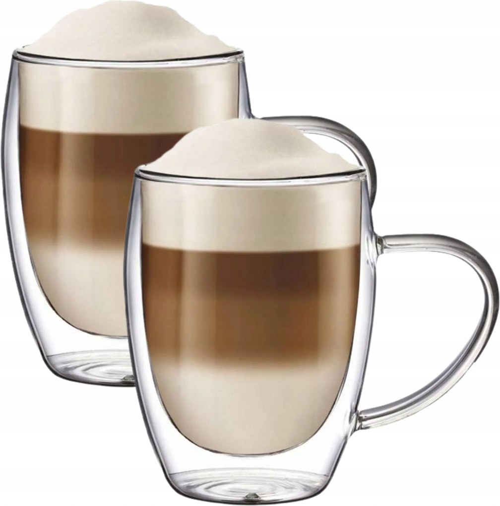 Kávés poharak latte 2 db Termikus dupla aljú bögre 350 ml