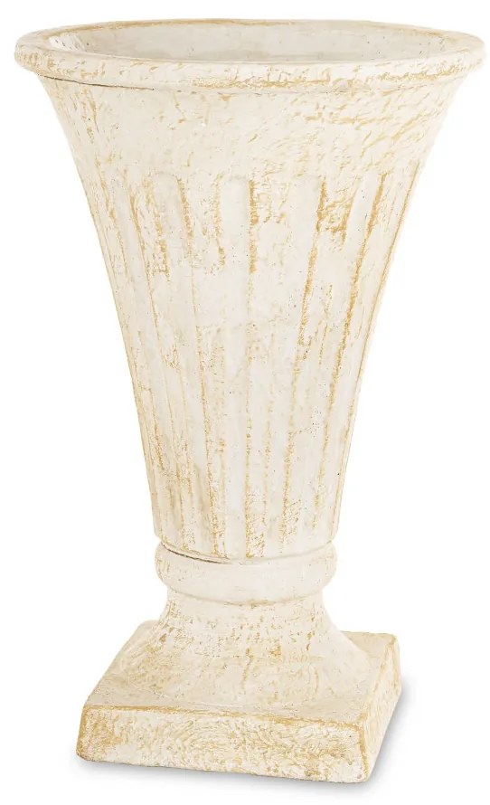 Evora design Váza cementbézs 26x17x17 cm