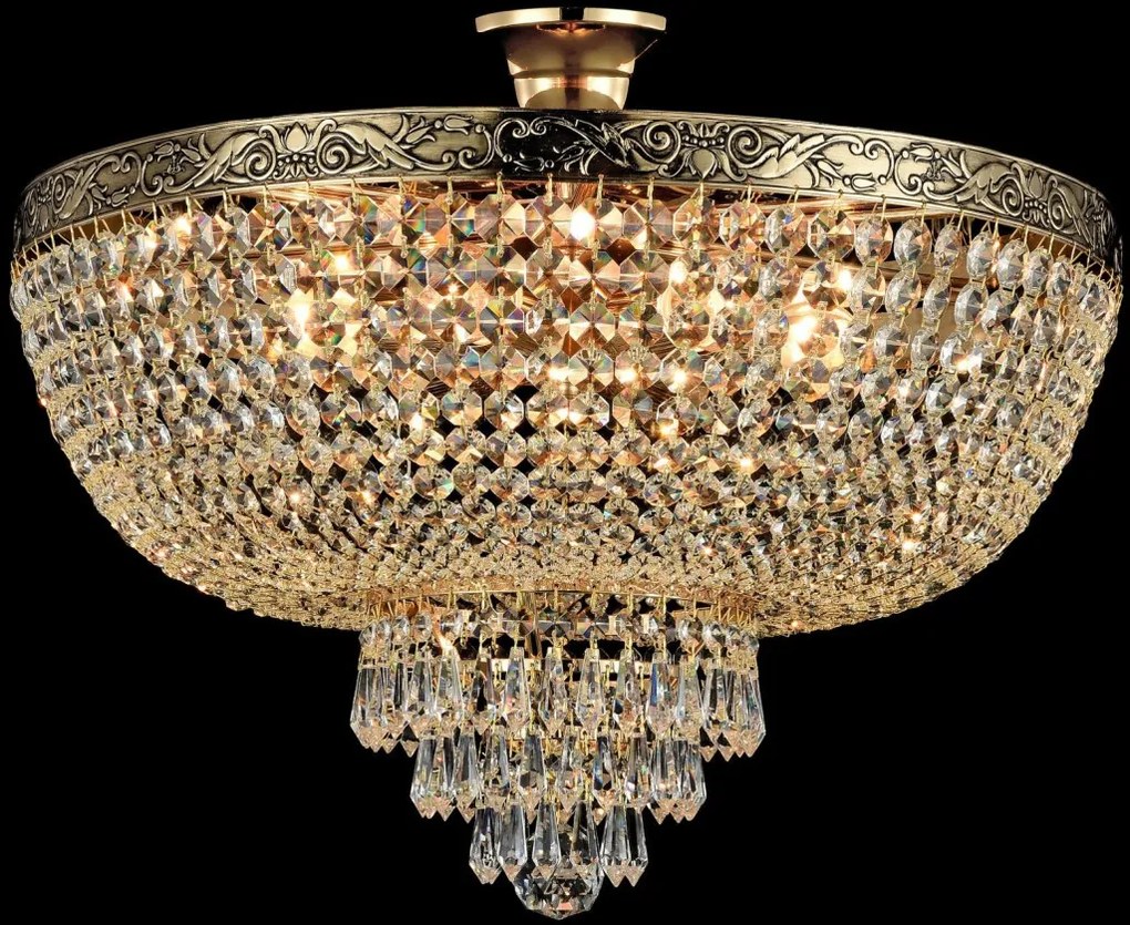 MAYTONI DIA890-CL-06-G PALACE Kristály Mennyezeti Lámpa Antik Arany E27 IP20