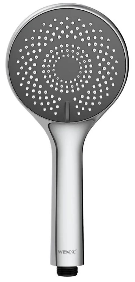 WENKO 23993100 - Zuhanyfej víztakarékos rendszer 11x11 cm fényes króm/fehér/szürke