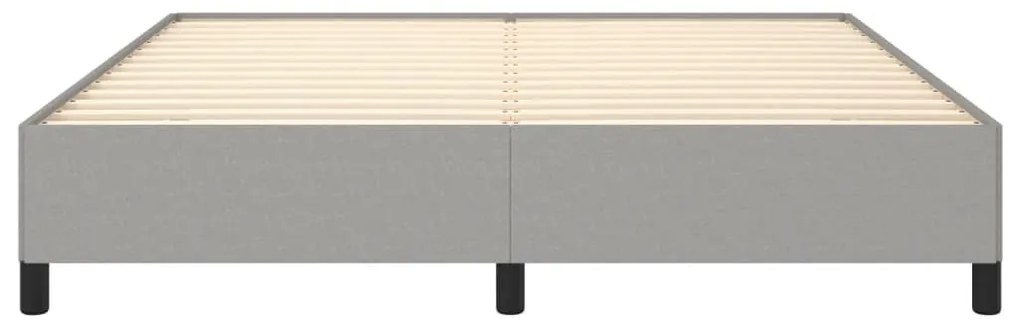 vidaXL ágykeret matrac nélkül Világosszürke Super King szövet
