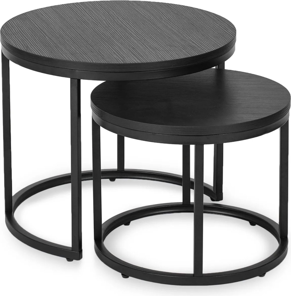 Dohányzóasztal szett fekete színben MANU