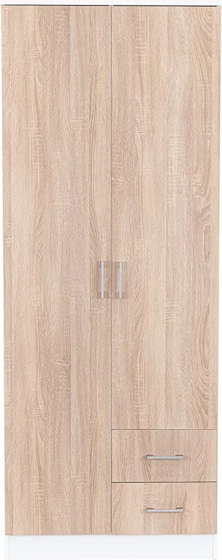 Miami gardróbszekrény 80x205 cm sonoma tölgy-fehér