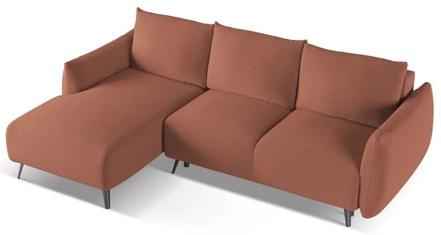 Rózsaszín sarokkanapé (bal oldali) Malie – Makamii