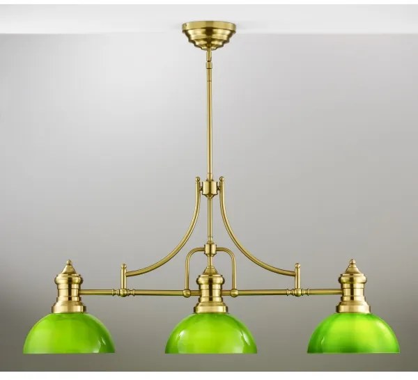 Jupiter 2074 - PLATINO rudas függeszték 3xE27/15W/230V zöld/arany