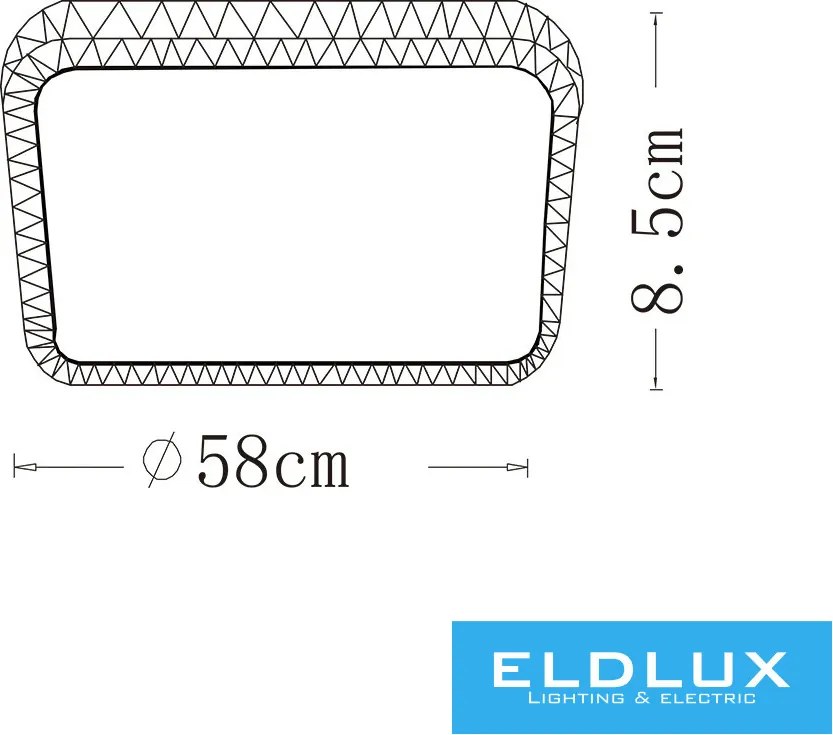 UNIVERSO mennyezeti lámpa 48w 3840lm CCT 430×430mm fehér